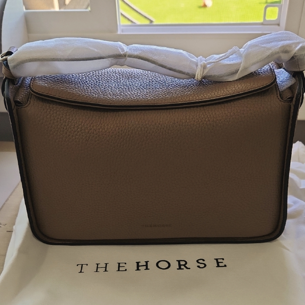NWT The Horse Taupe Pebbled Leather Clementine Bag